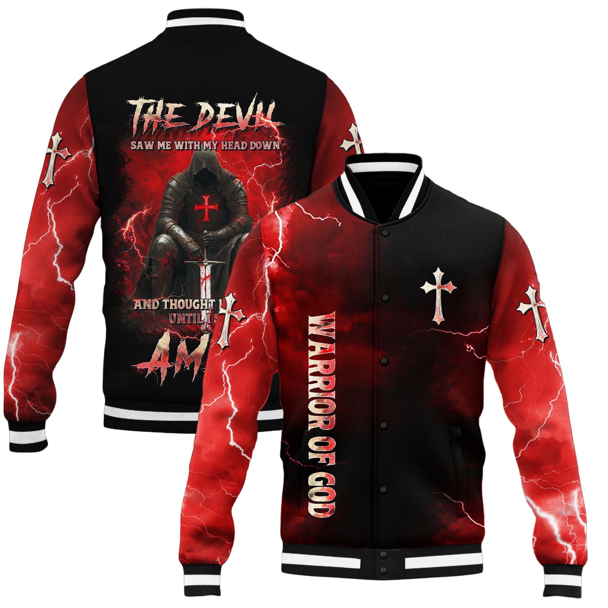 The Devil Saw Me With My Head Down Baseball Jacket