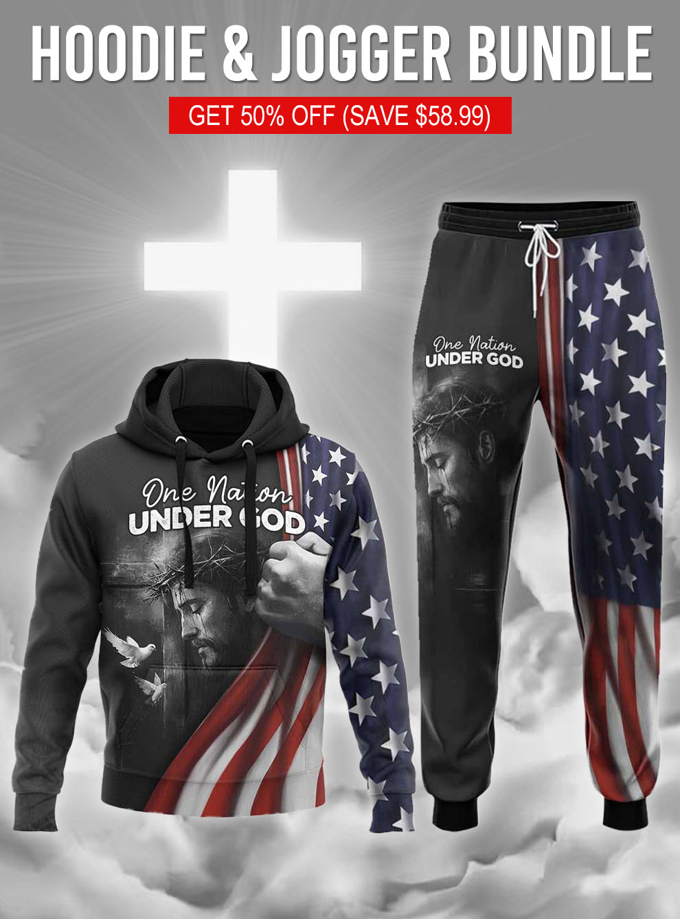 "Blessed In The Nation" Hoodie & Jogger Bundle