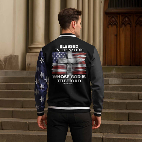 "Blessed In The Nation" Baseball Jacket