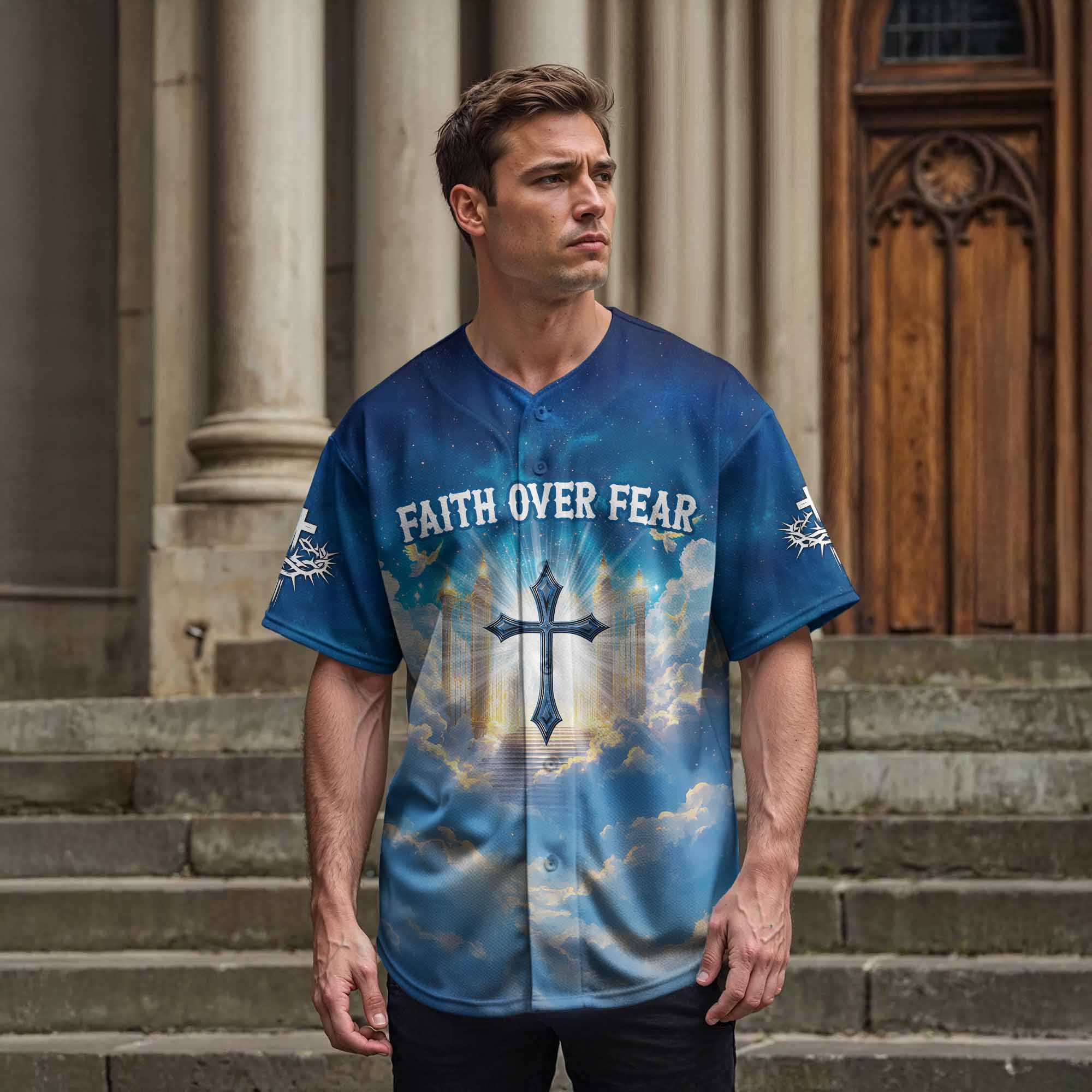 "Faith Unlocks The Door" Baseball Jersey