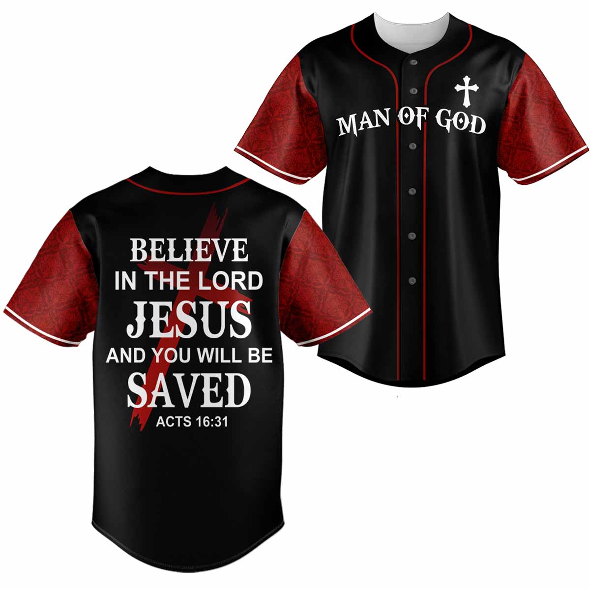 "Believe In The Lord" Baseball Jersey