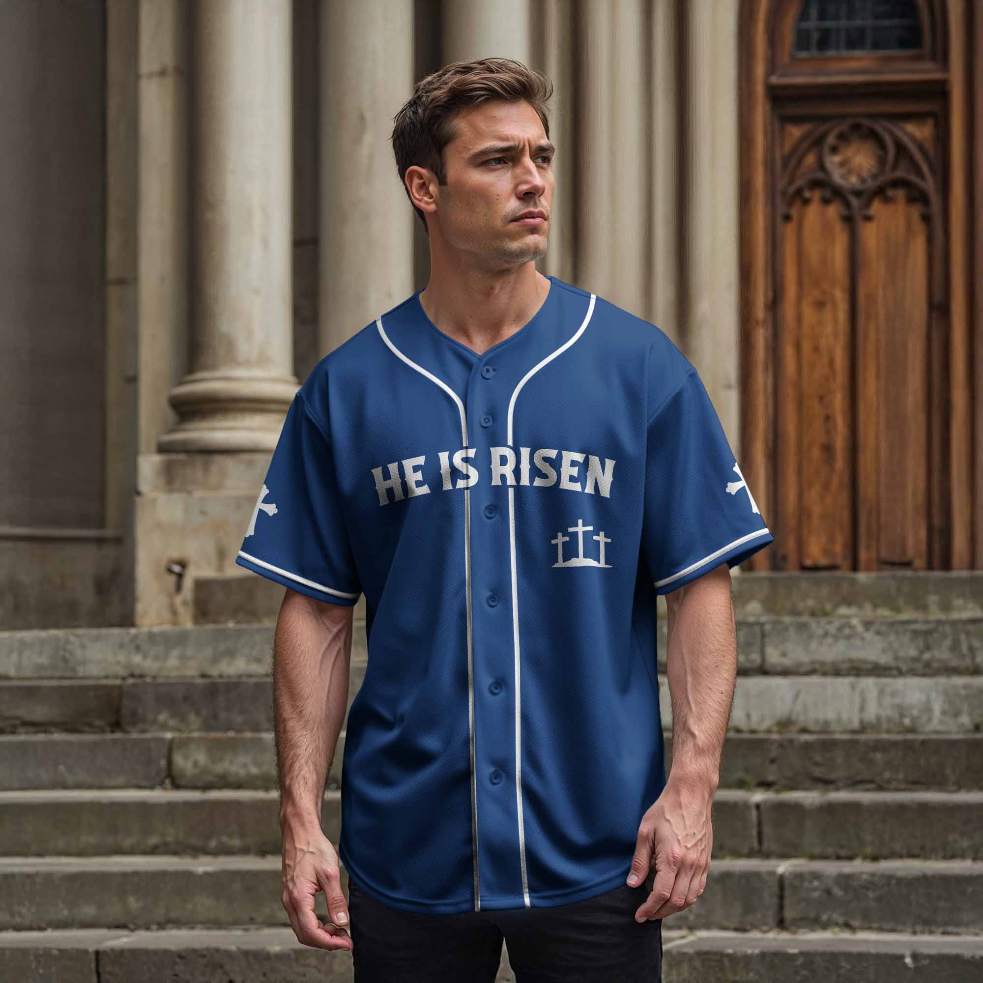 "He Died For Me" Baseball Jersey