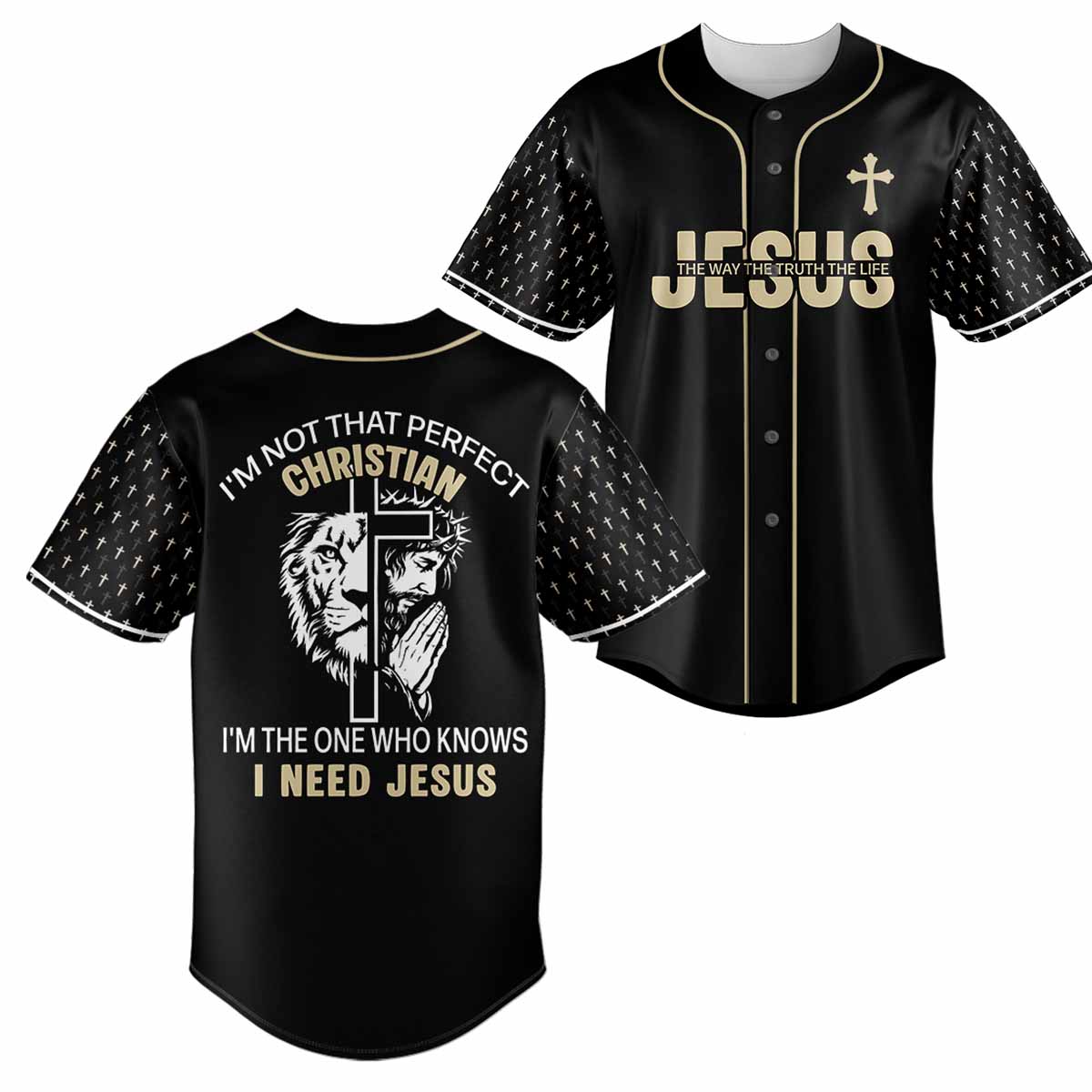 "I Need Jesus" Baseball Jersey