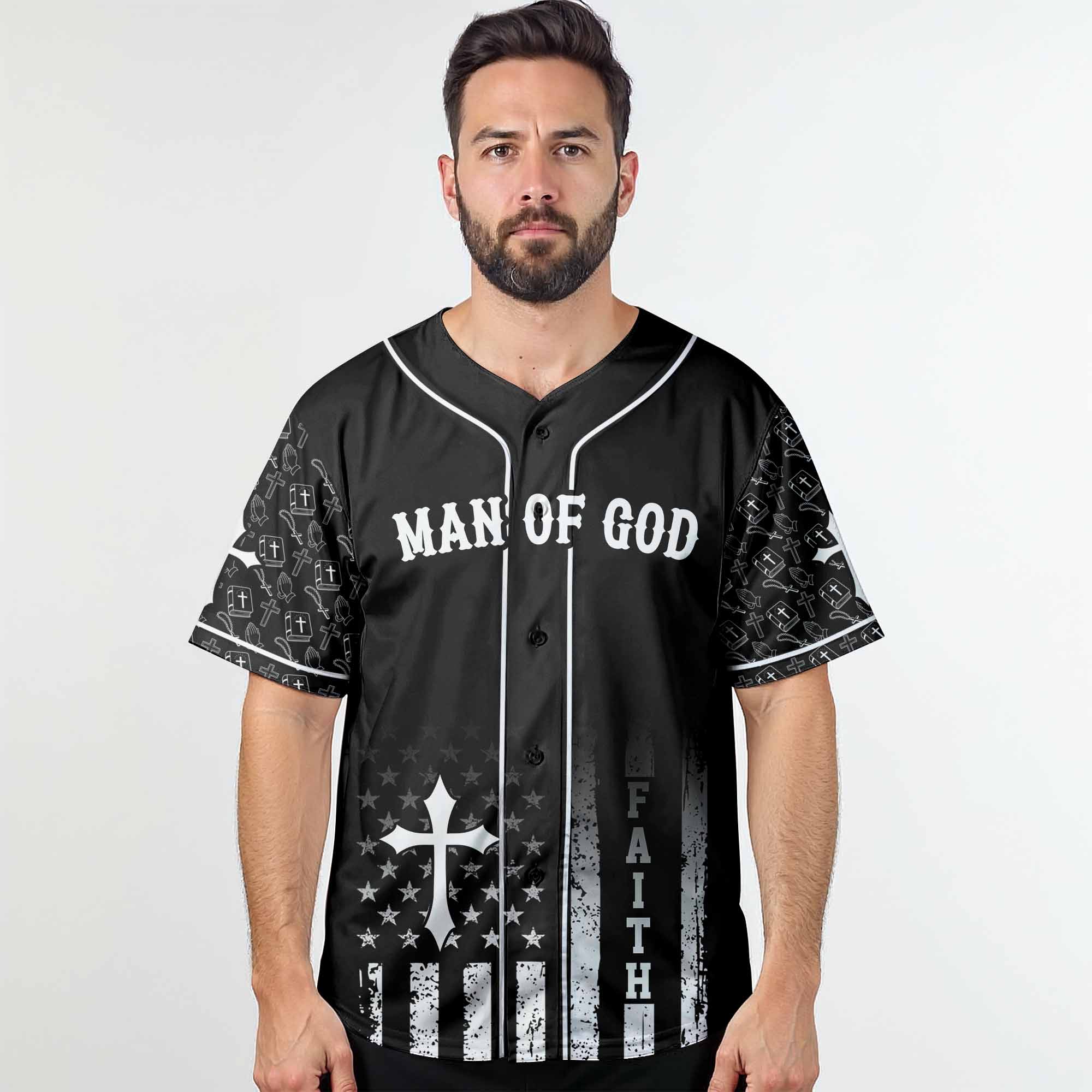 "God Is My Refuge" Baseball Jersey