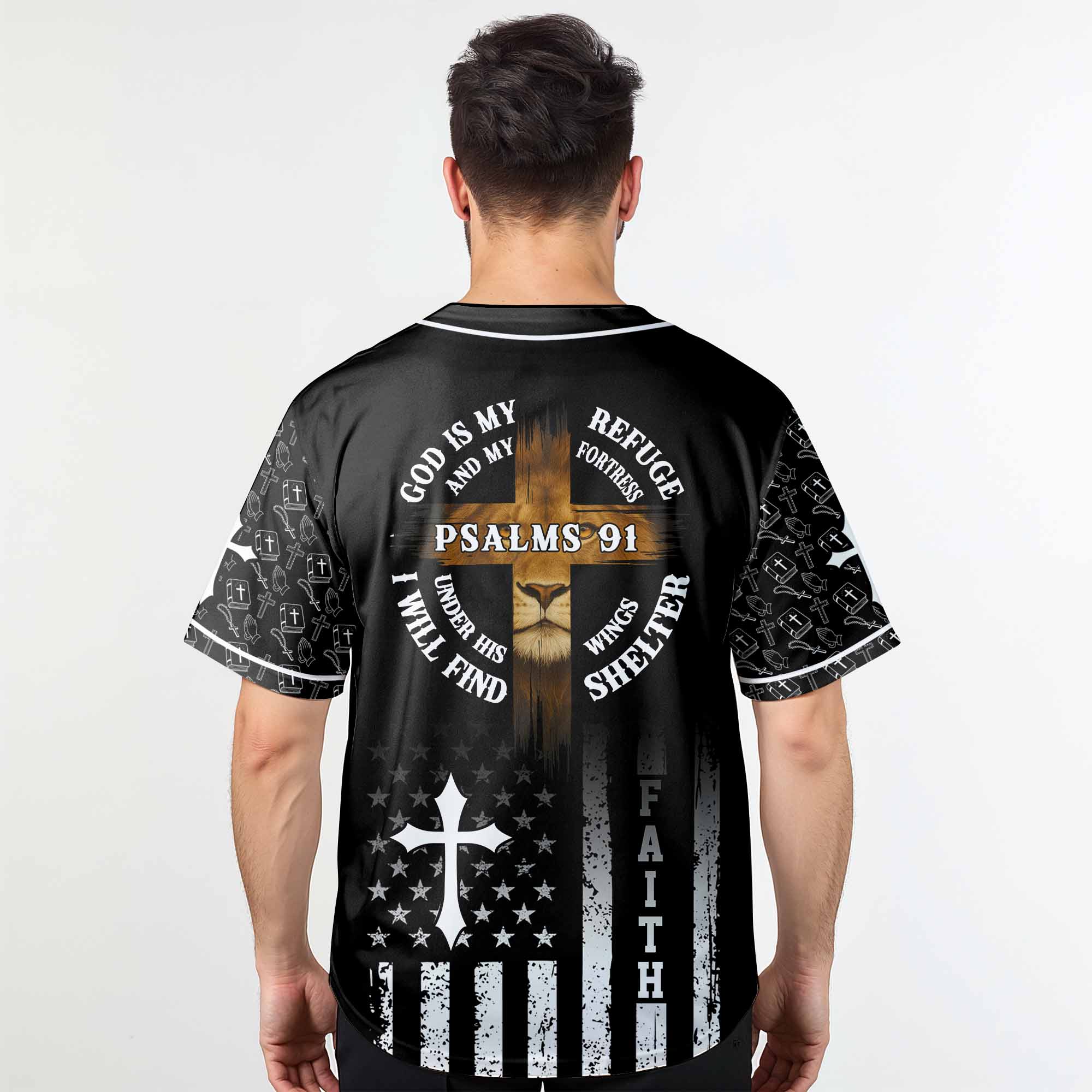 "God Is My Refuge" Baseball Jersey