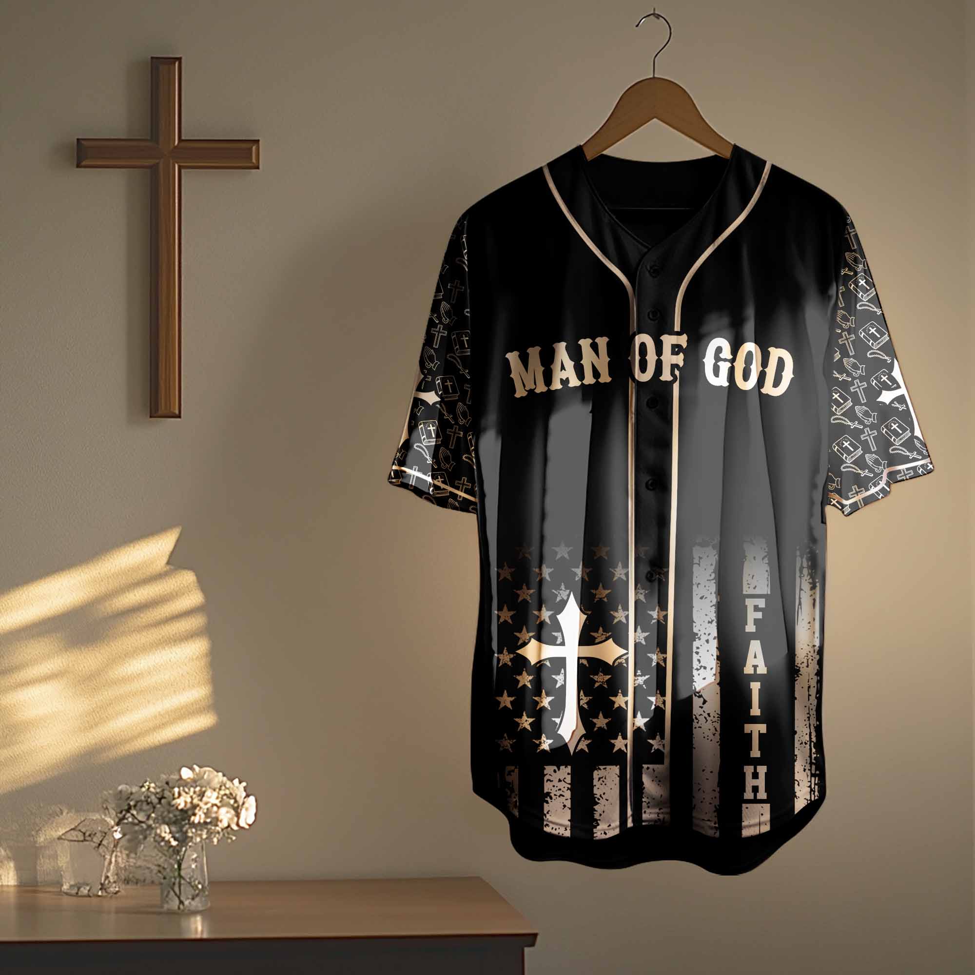 "God Is My Refuge" Baseball Jersey