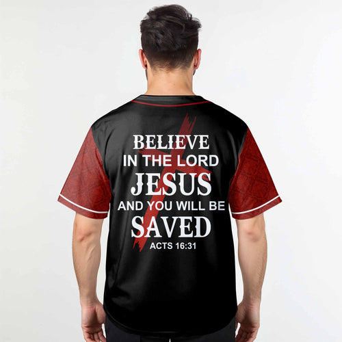 "Believe In The Lord" Baseball Jersey Personalized