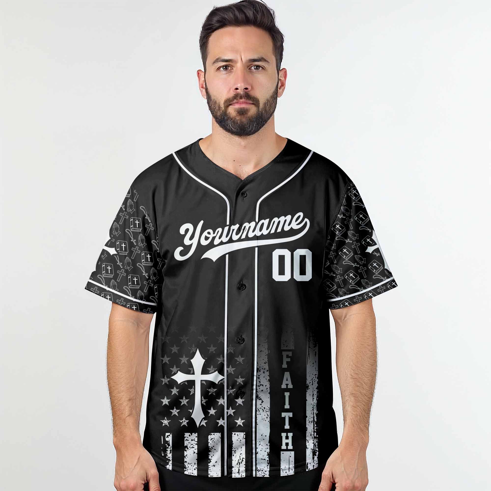 "God Is My Refuge" Baseball Jersey Personalized