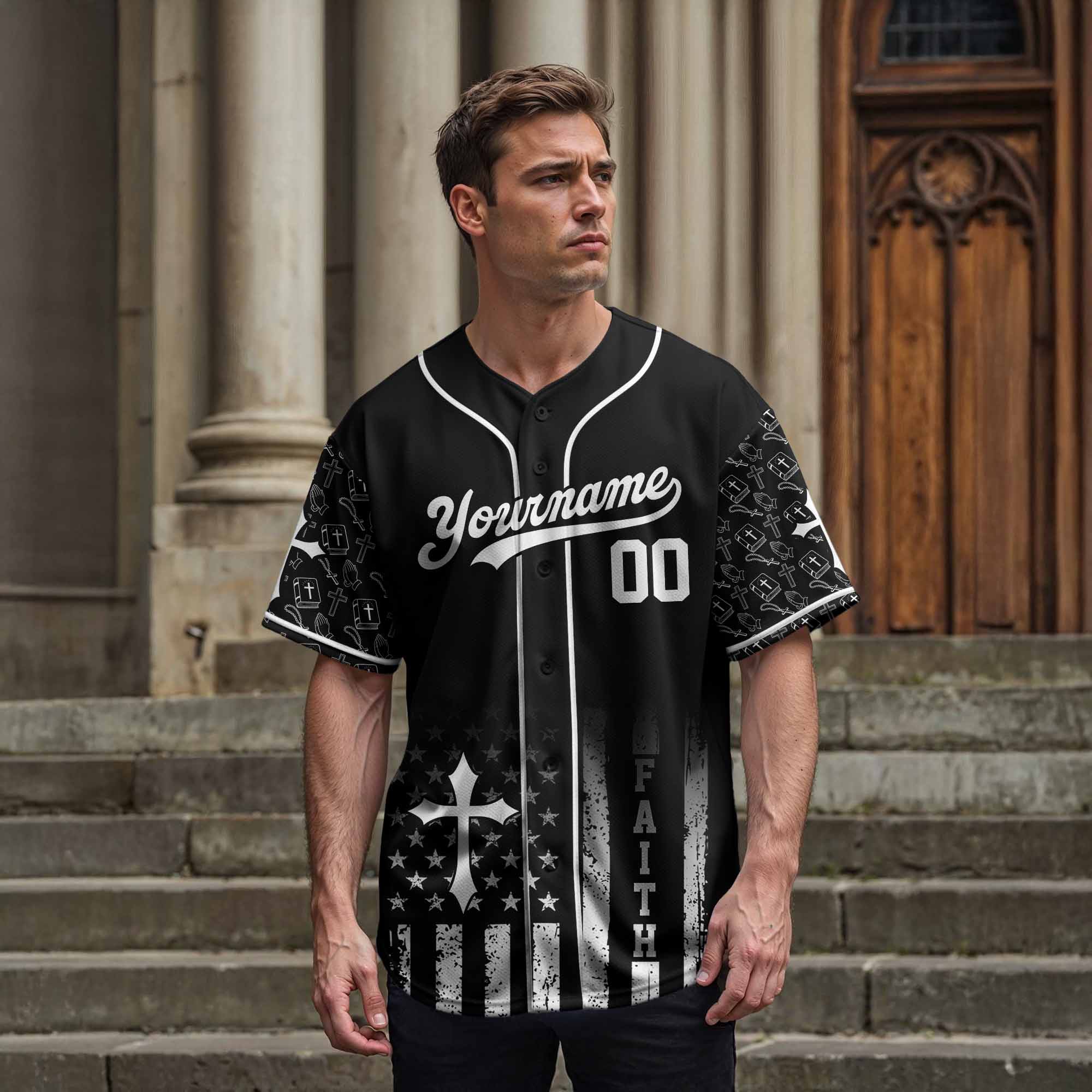"God Is My Refuge" Baseball Jersey Personalized