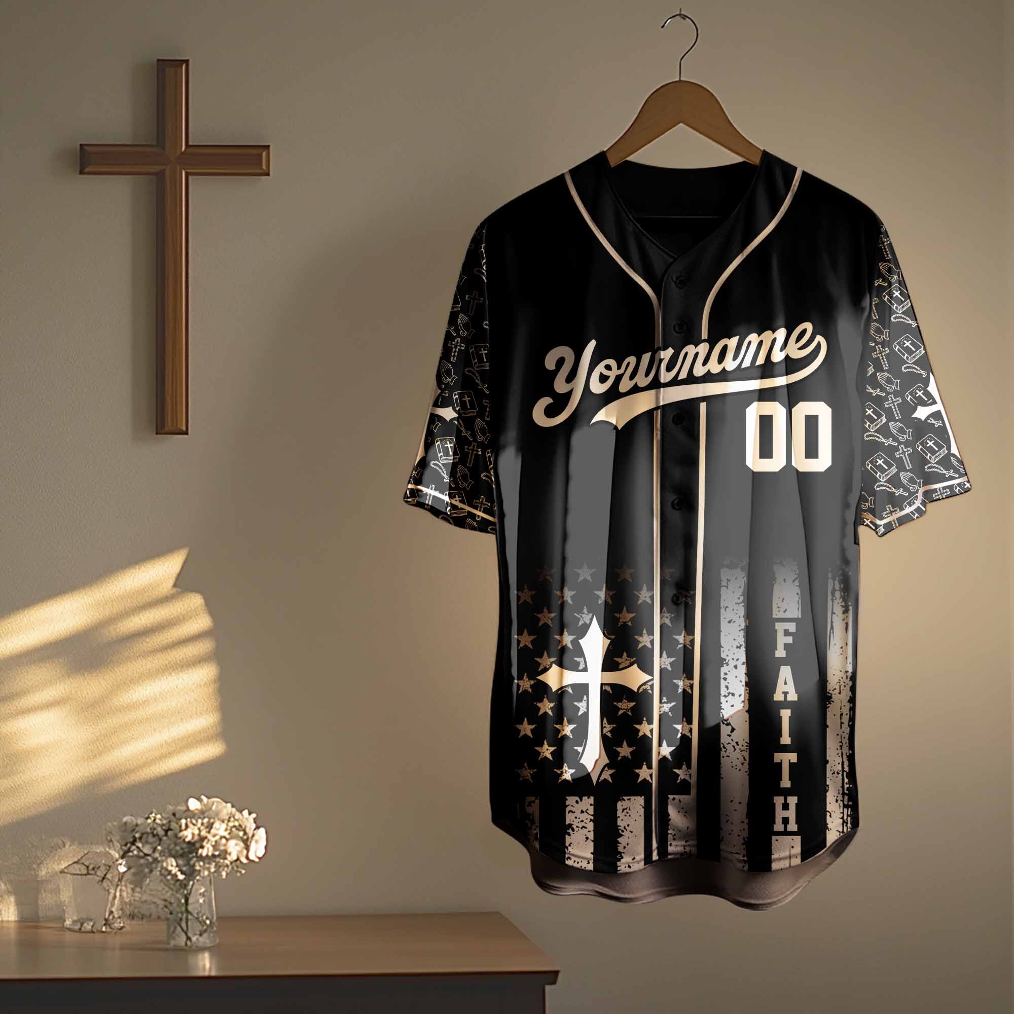 "God Is My Refuge" Baseball Jersey Personalized
