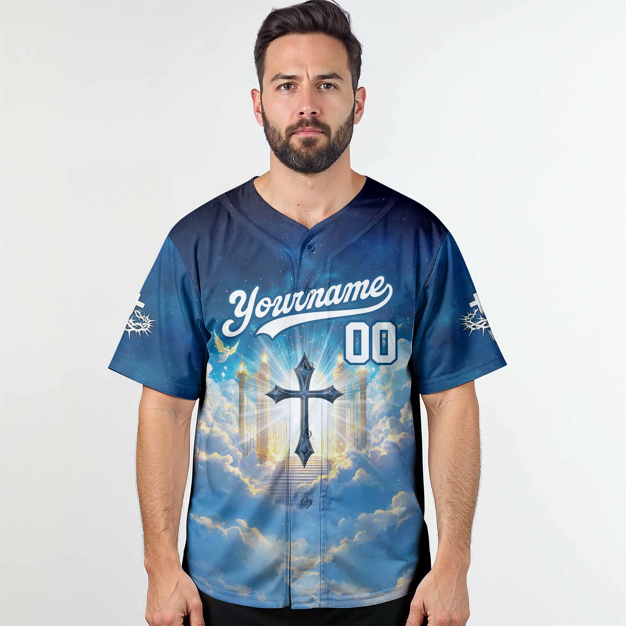 "Faith Unlocks The Door" Baseball Jersey Personalized