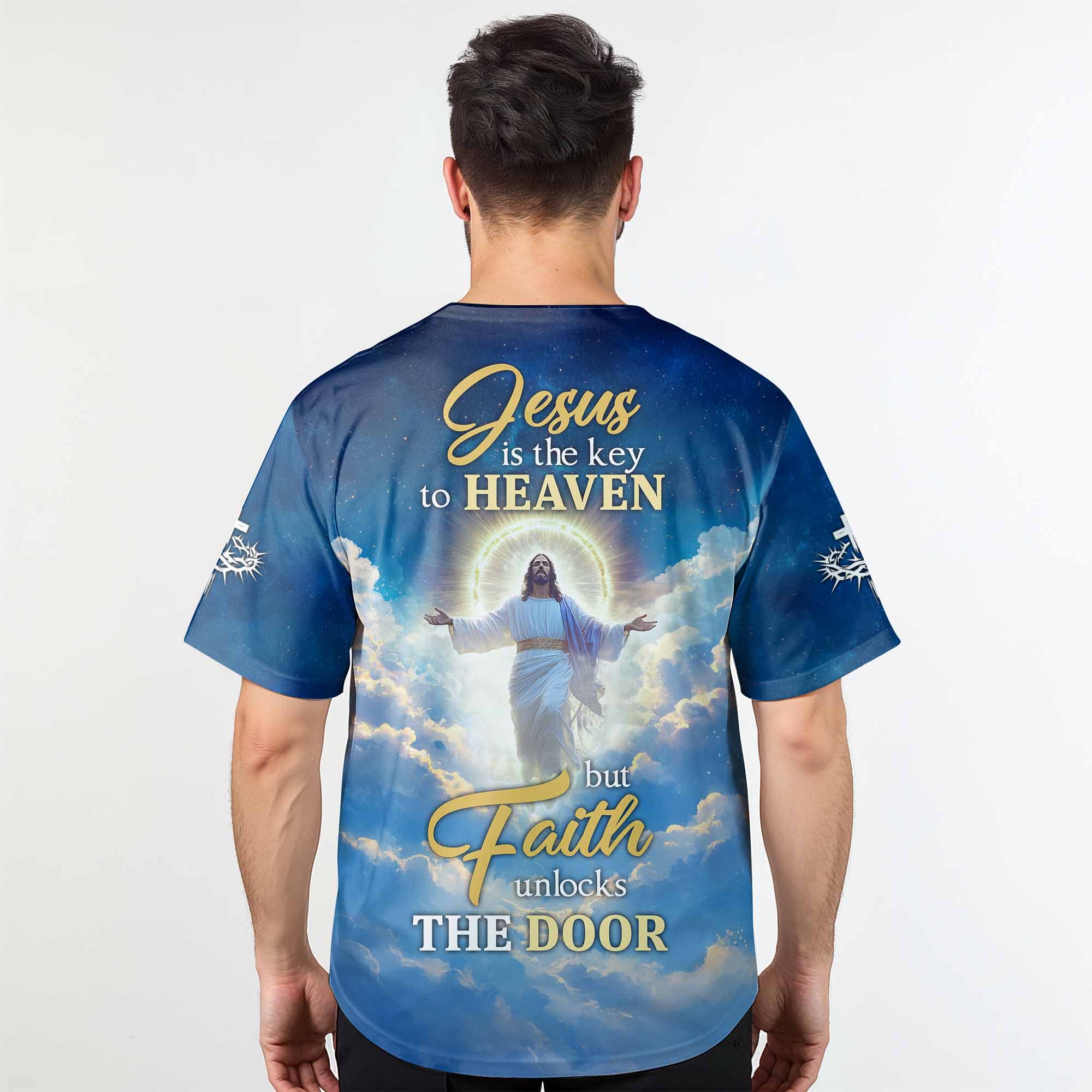 "Faith Unlocks The Door" Baseball Jersey Personalized