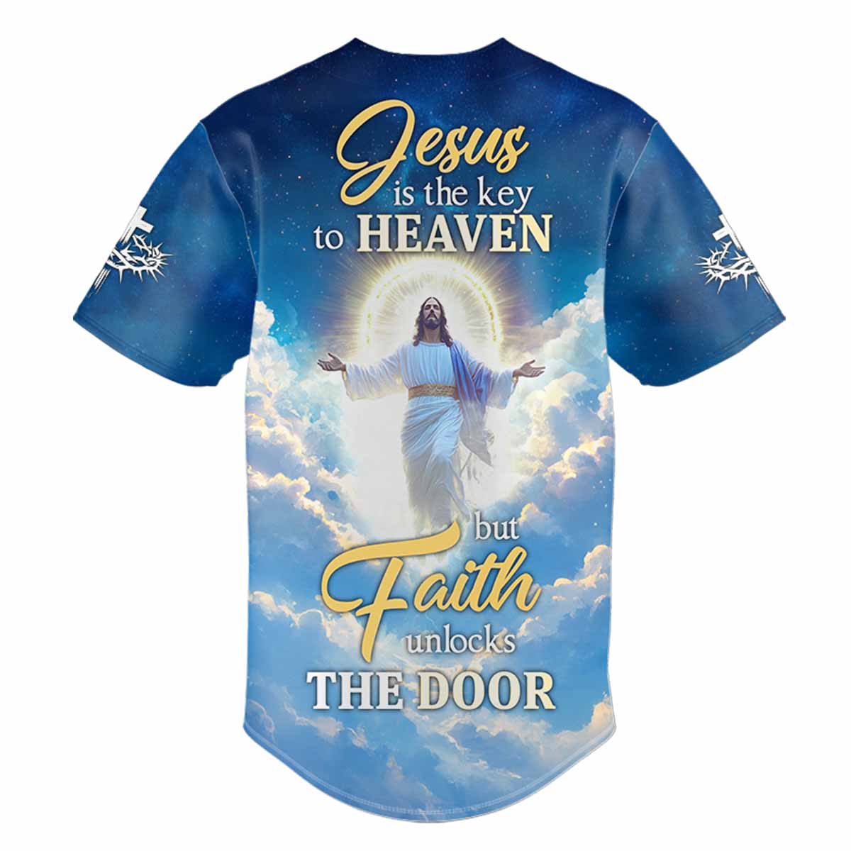 "Faith Unlocks The Door" Baseball Jersey Personalized