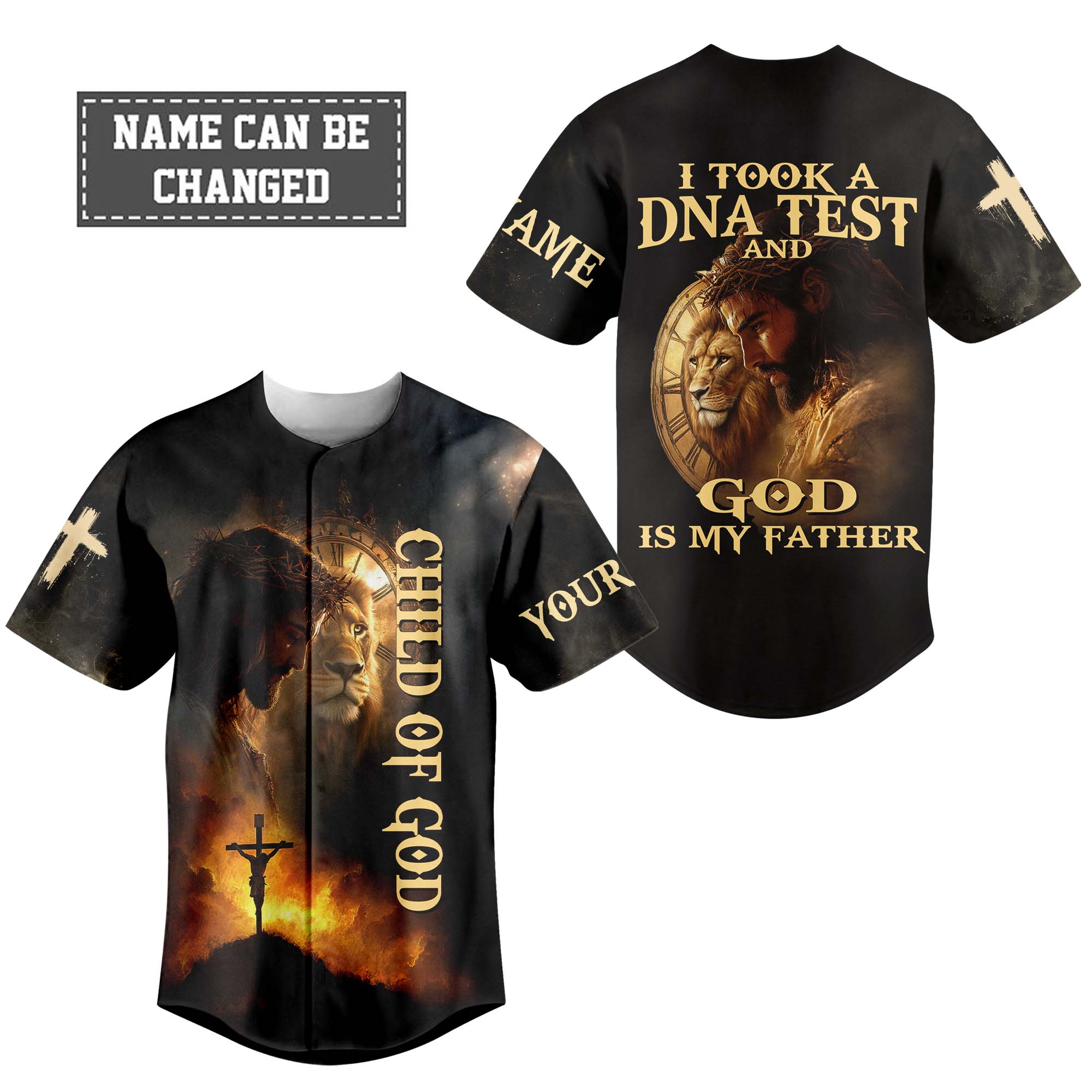 Child Of God Custom Name Baseball Jersey