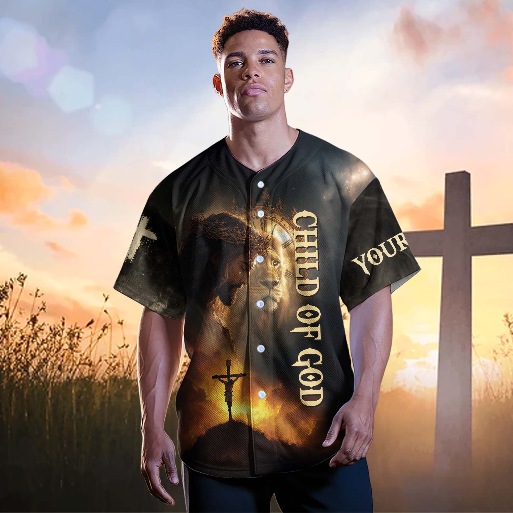 Child Of God Custom Name Baseball Jersey