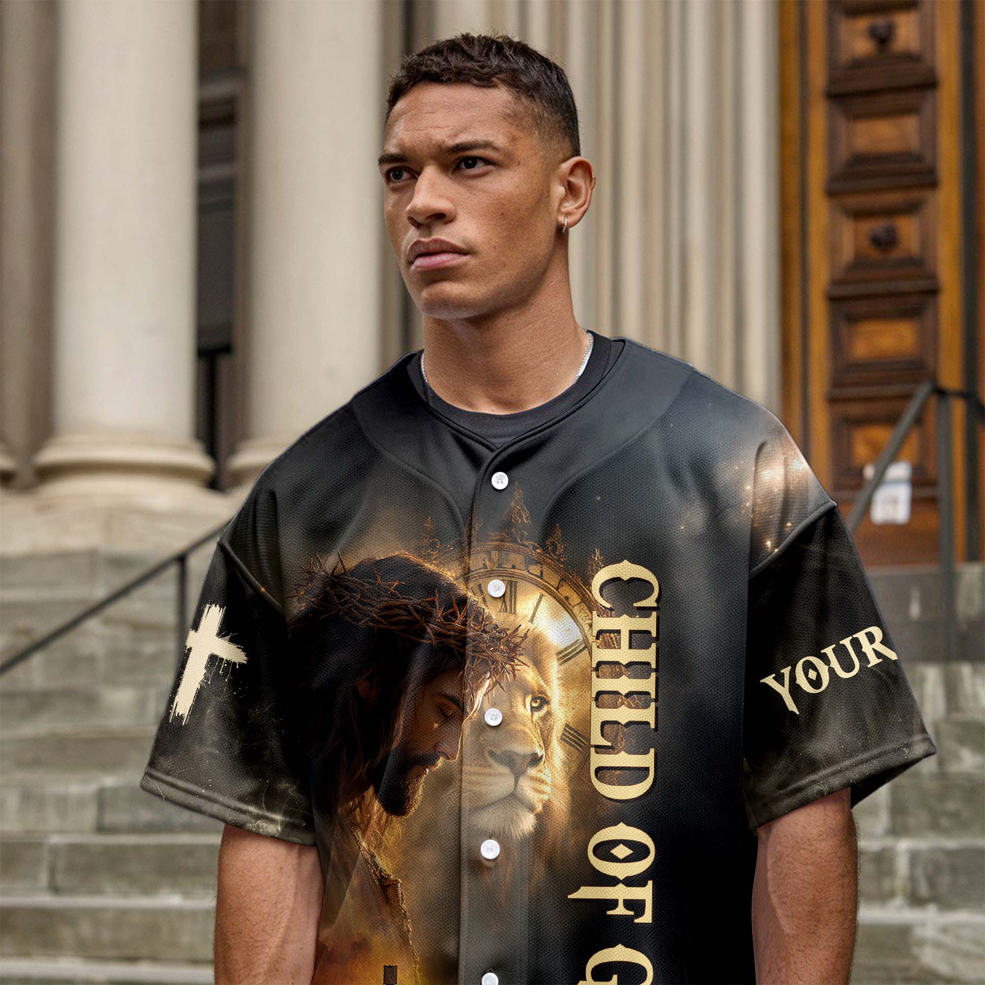 Child Of God Custom Name Baseball Jersey