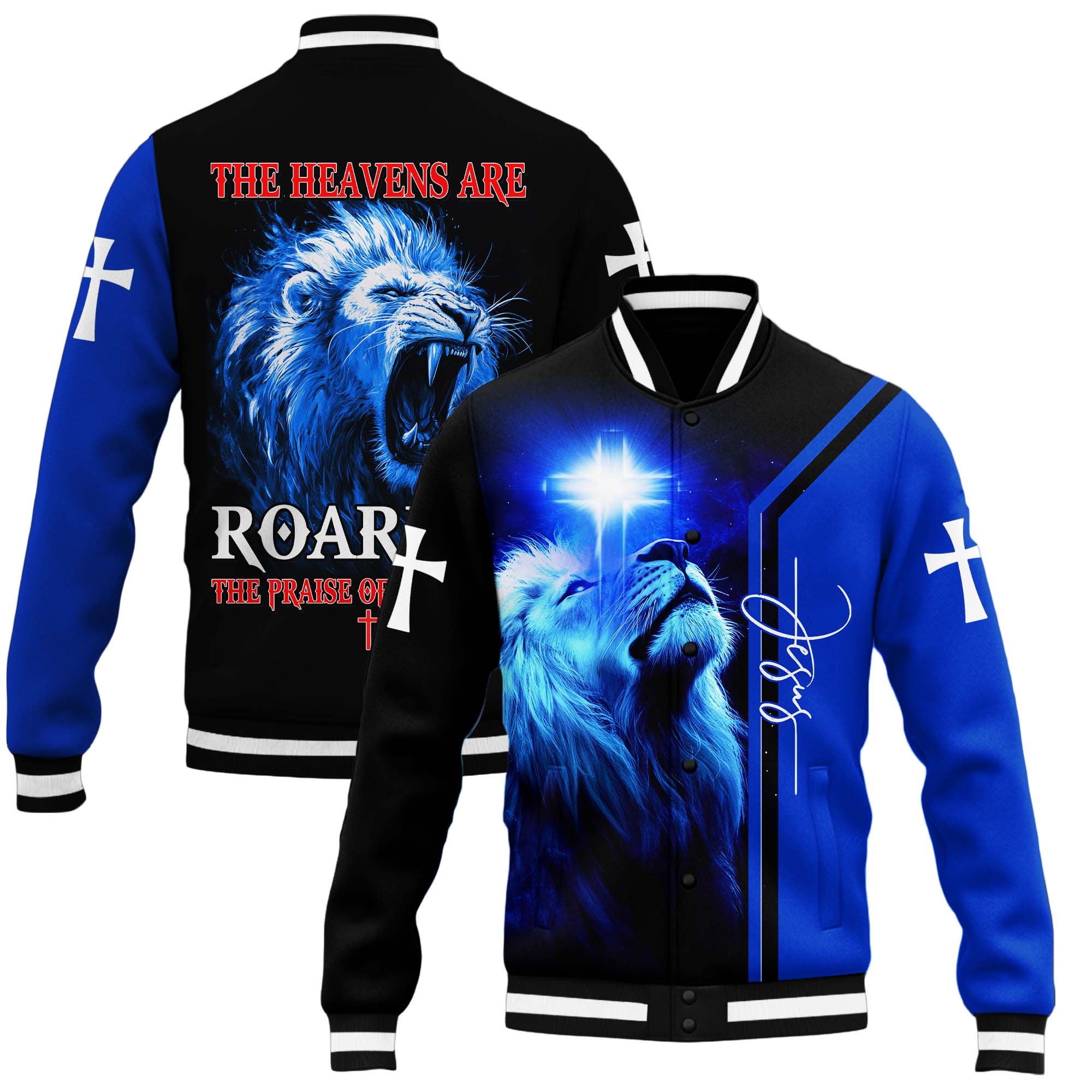 The Heavens Are Roaring The Praise of His Glory Baseball Jacket