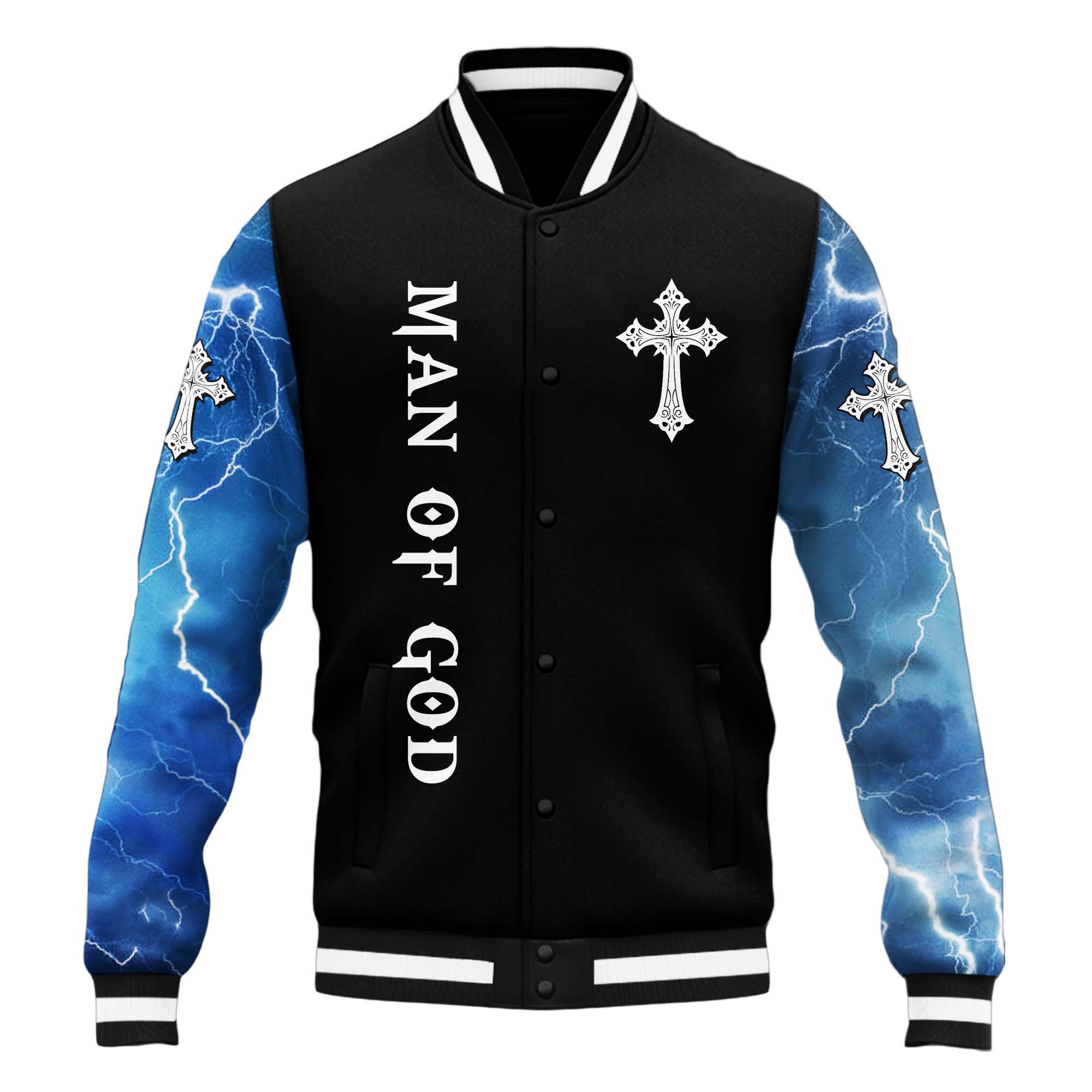 There Is Power In The Name Of Jesus To Break Every Chain Baseball Jacket