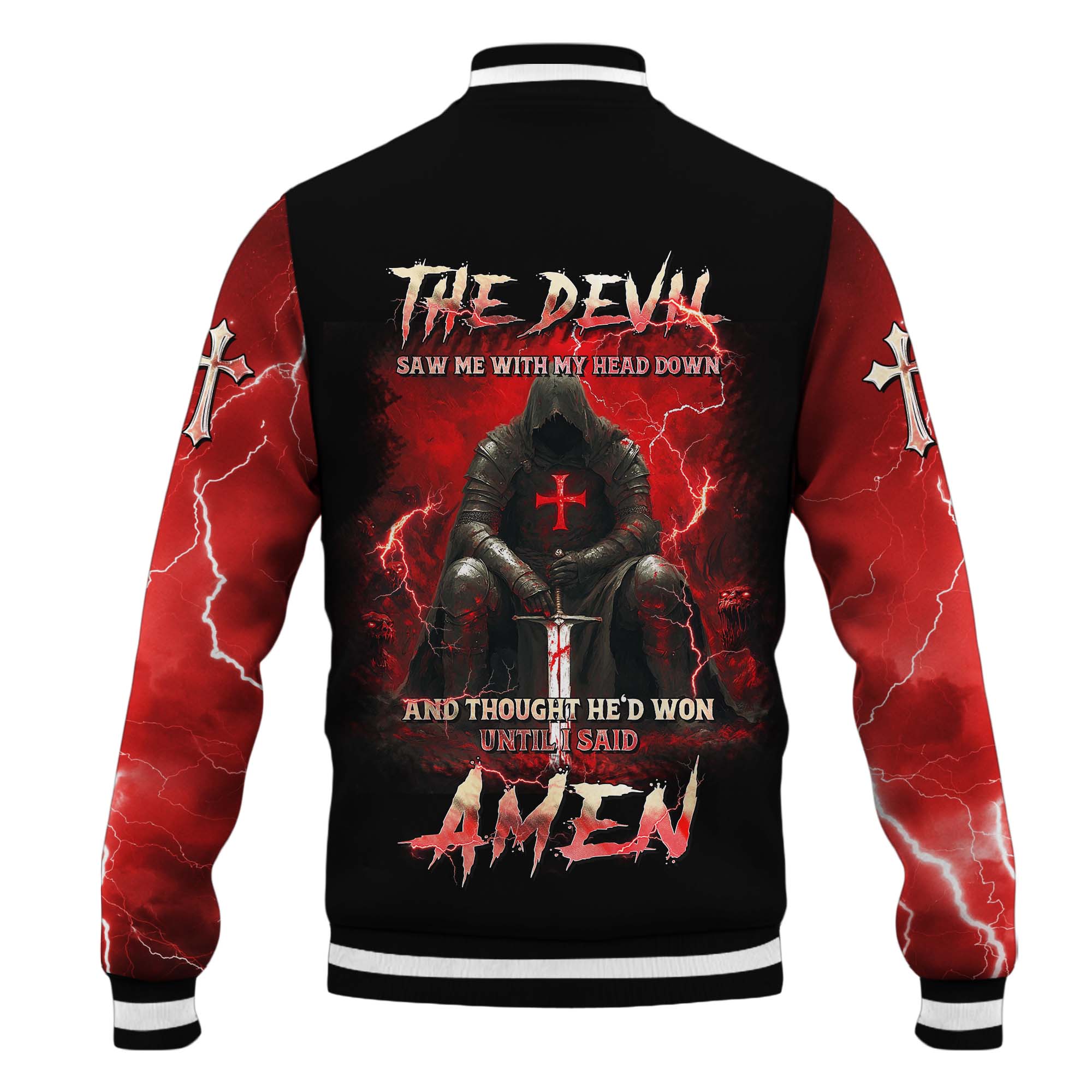 The Devil Saw Me With My Head Down Baseball Jacket
