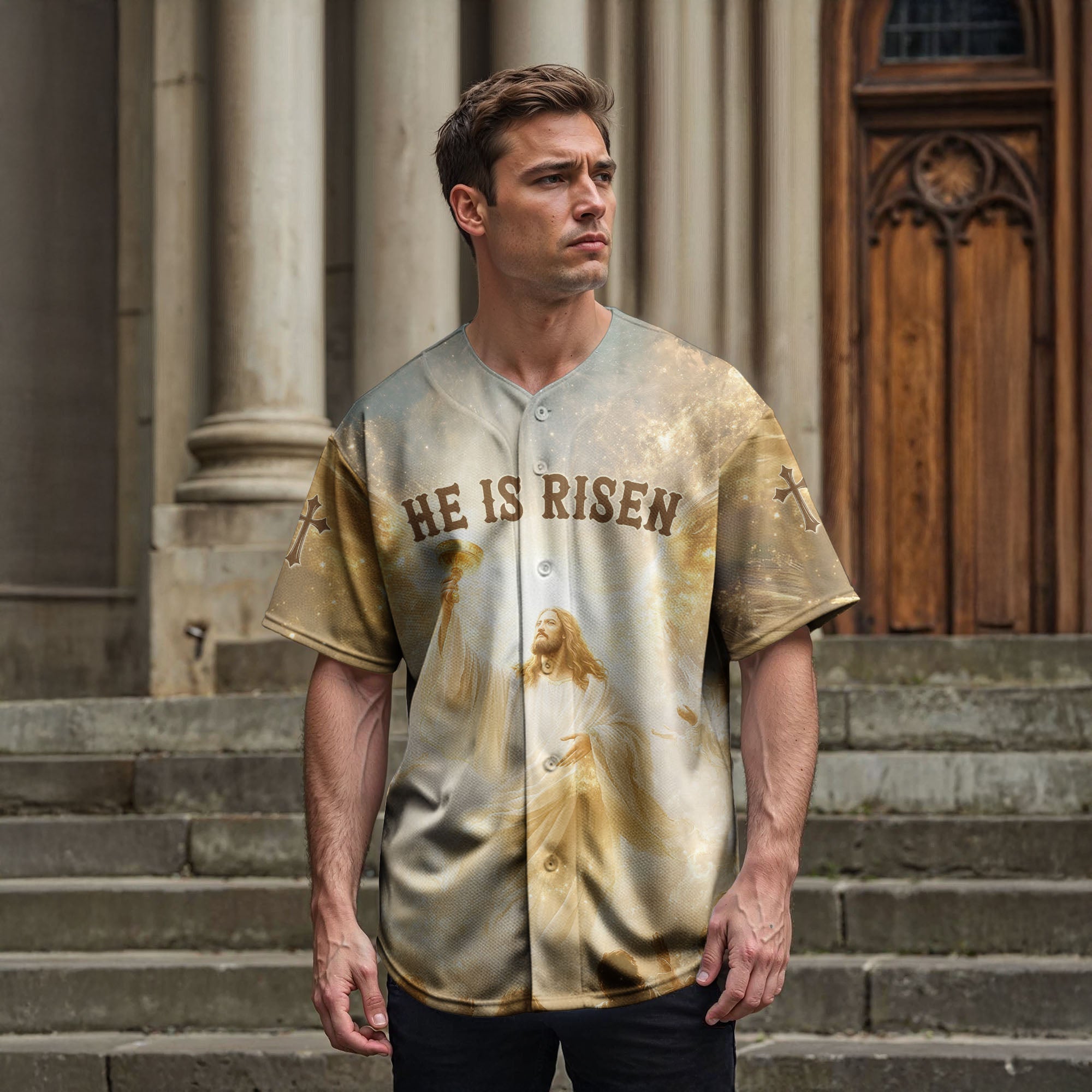 "He Is Alive" Baseball Jersey