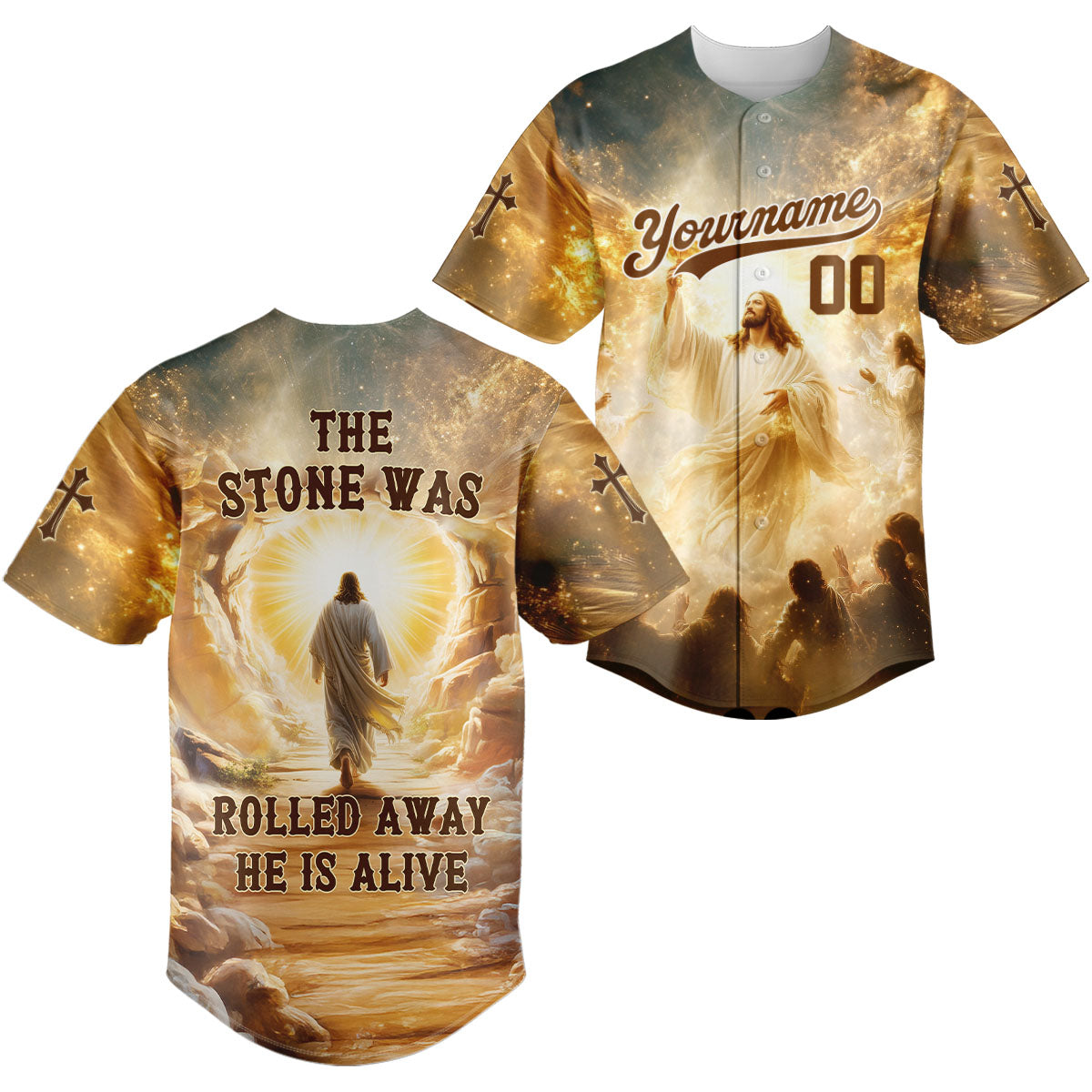 "He Is Alive" Baseball Jersey Personalized