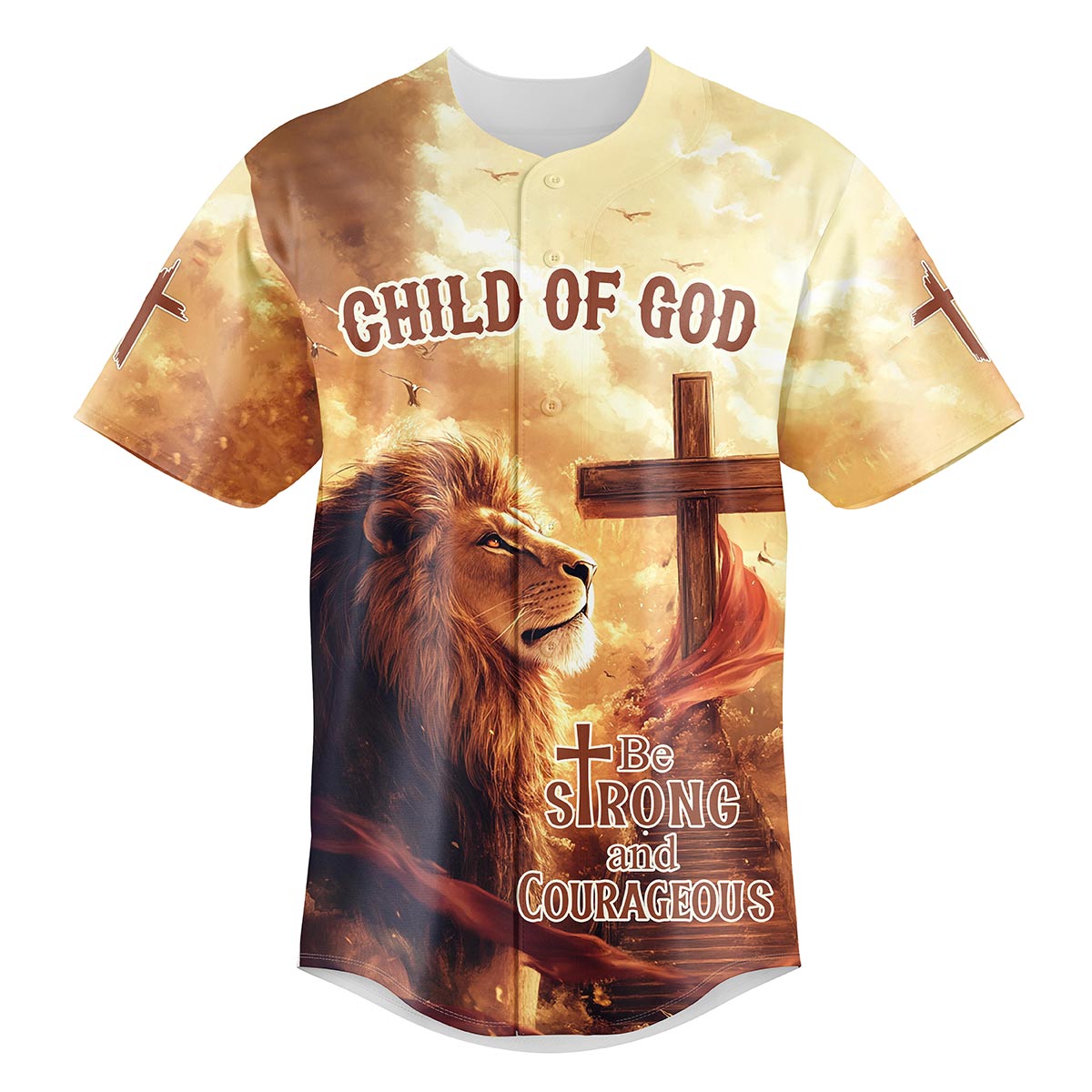 Be Strong and Courageous Custom Name Baseball Jersey
