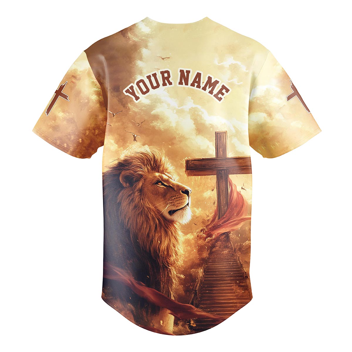 Be Strong and Courageous Custom Name Baseball Jersey