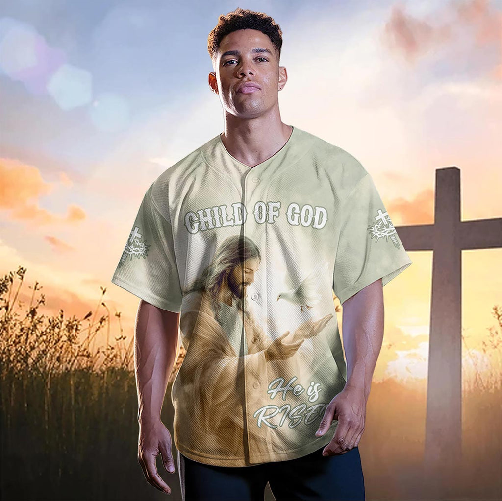 Child Of God Custom Name Baseball Jersey