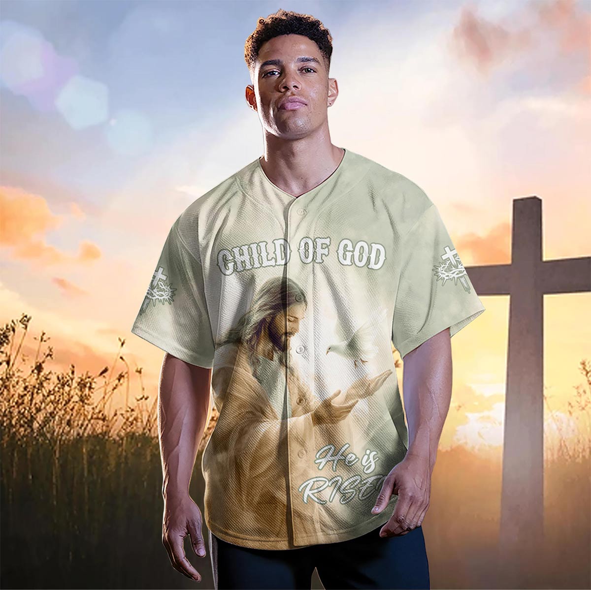 Child Of God Custom Name Baseball Jersey