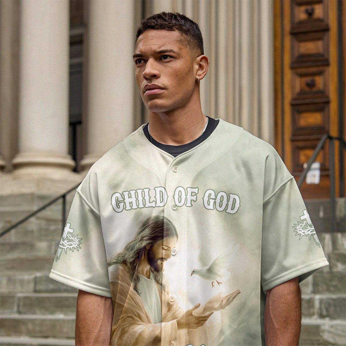 Child Of God Custom Name Baseball Jersey