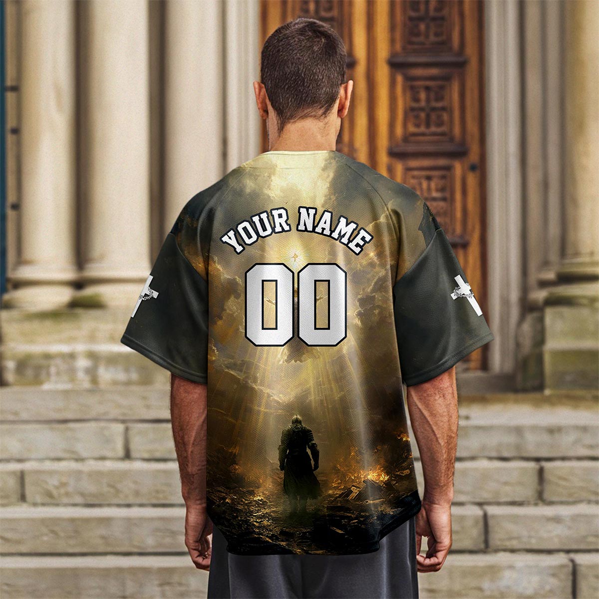 A Child Of God A Man Of Faith A Warrior Of Christ Baseball Jersey