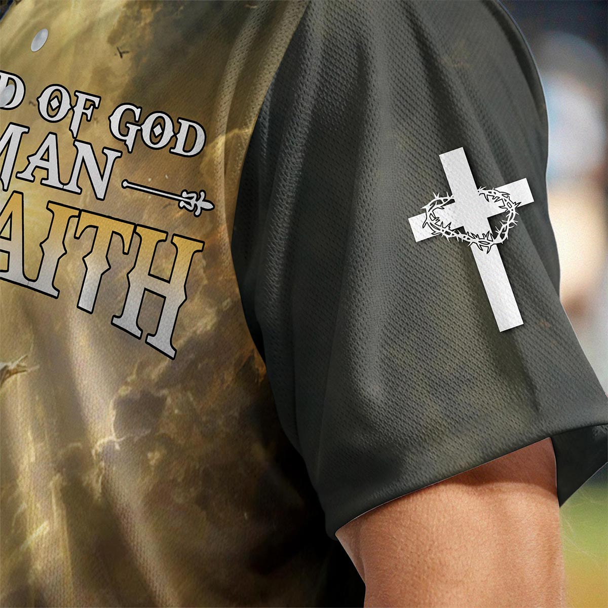 A Child Of God A Man Of Faith A Warrior Of Christ Baseball Jersey