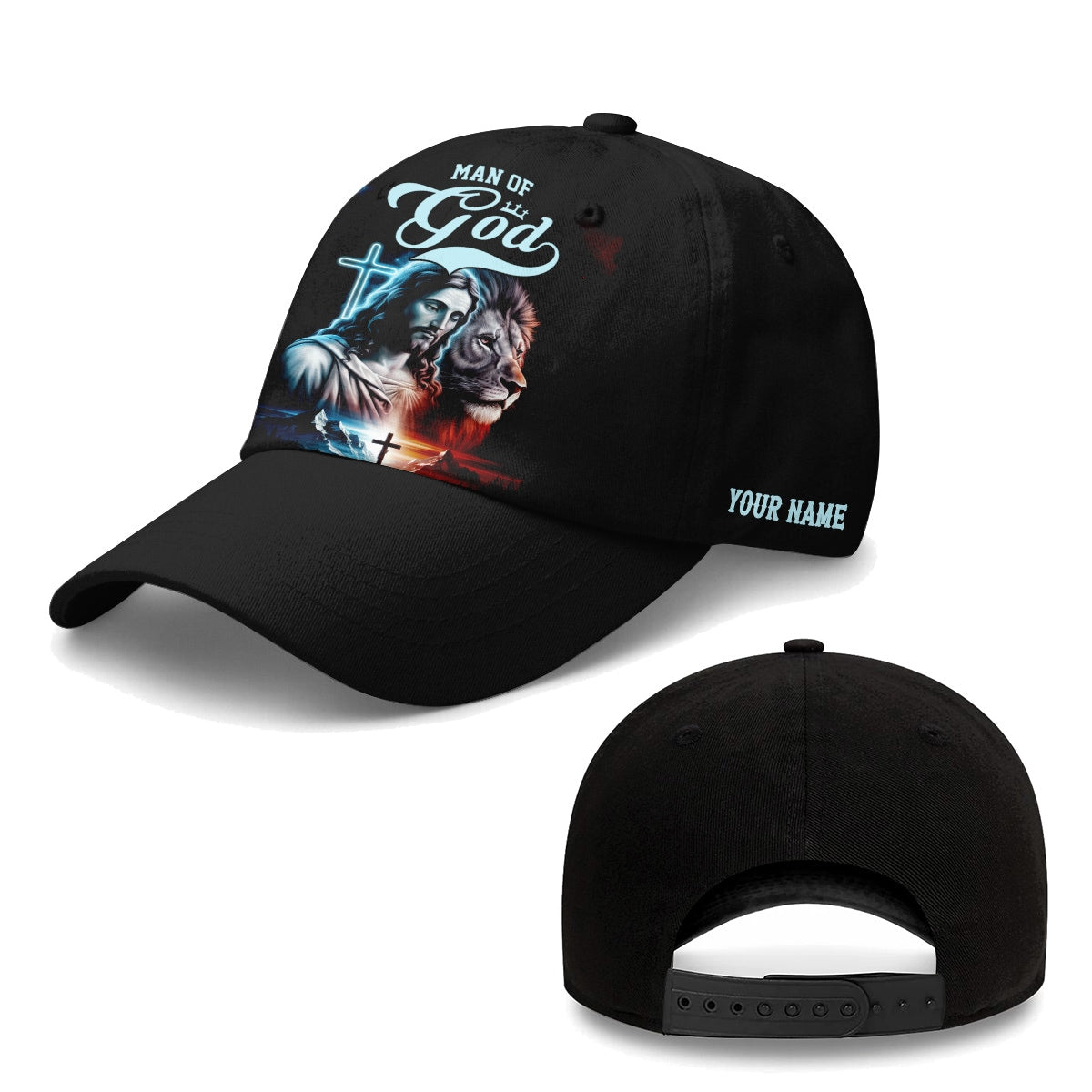 Man of god Jesus and Lion Baseball Cap