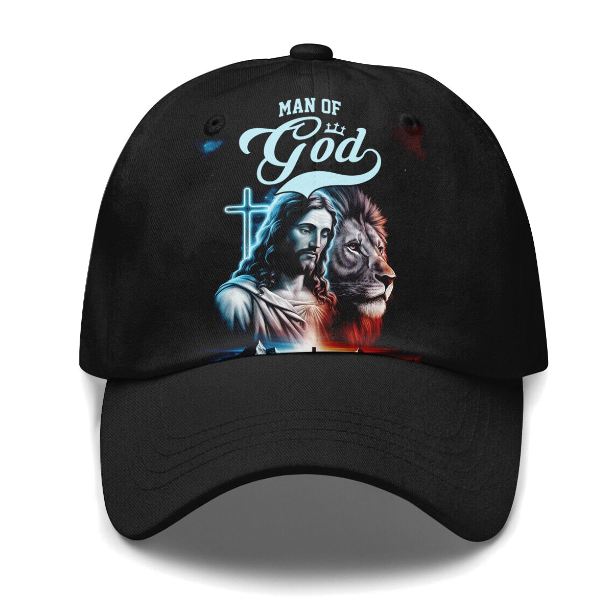 Man of god Jesus and Lion Baseball Cap