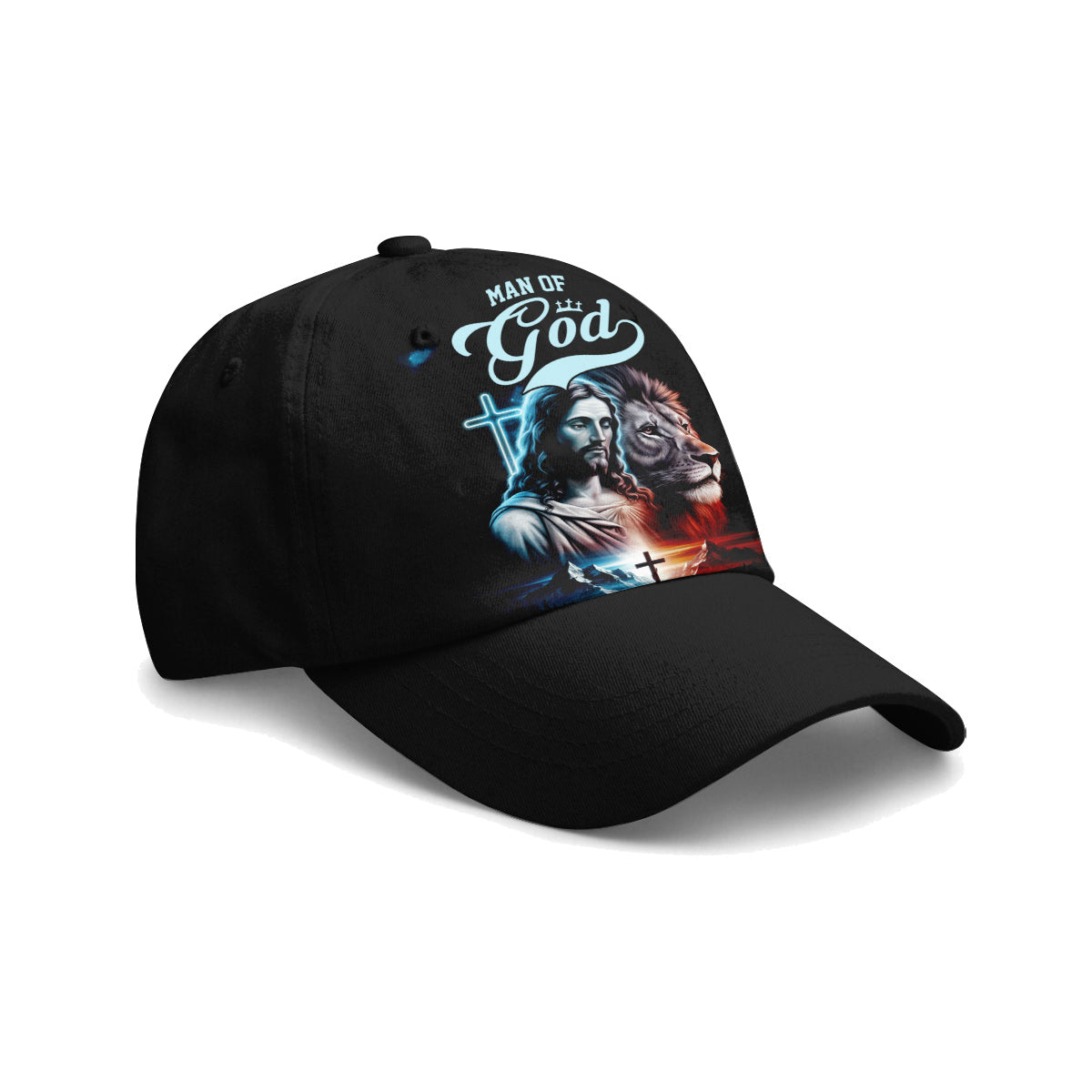 Man of god Jesus and Lion Baseball Cap