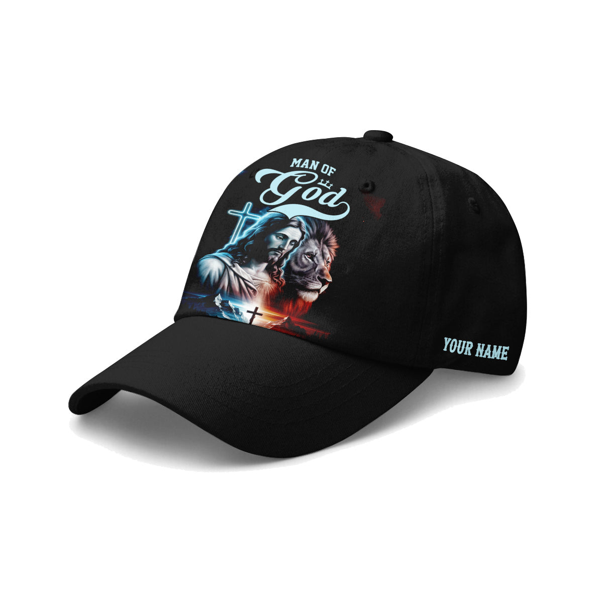 Man of god Jesus and Lion Baseball Cap