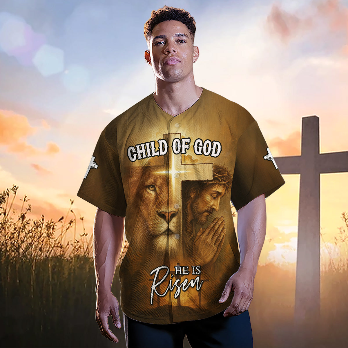 Child Of God He is risen Baseball Jersey