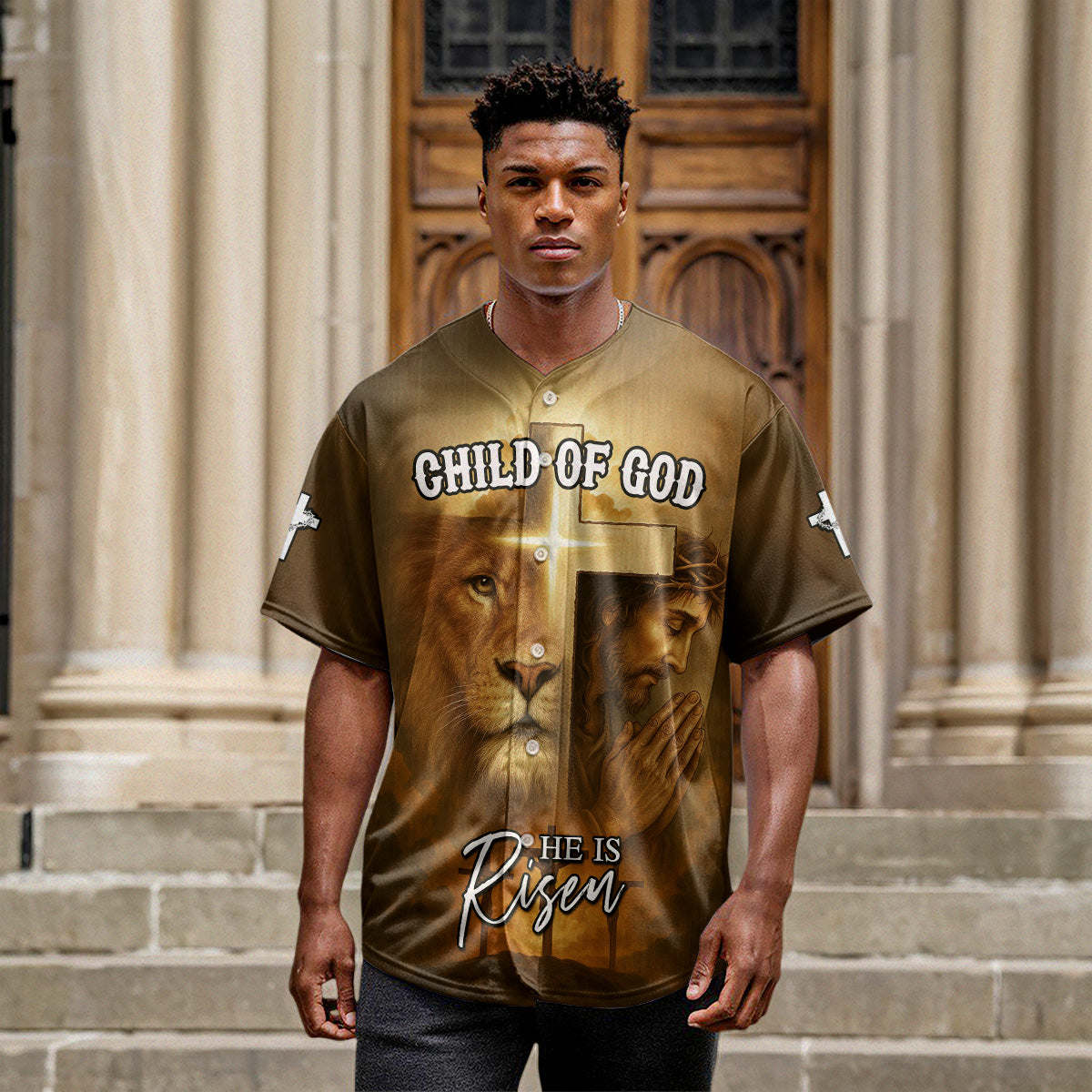 Child Of God He is risen Baseball Jersey