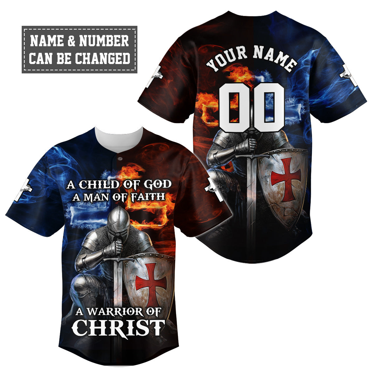 A Child of God A man of Faith Baseball Jersey