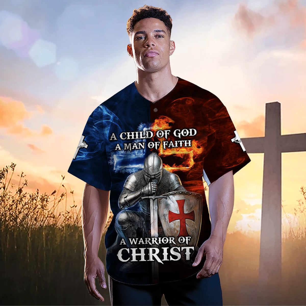 A Child of God A man of Faith Baseball Jersey