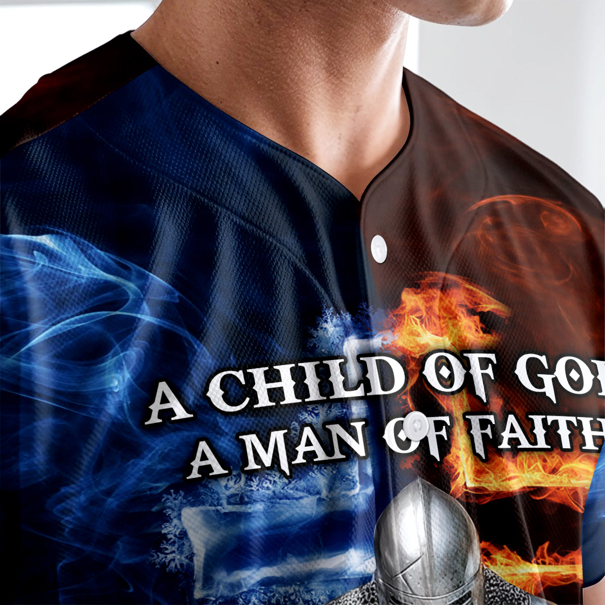A Child of God A man of Faith Baseball Jersey