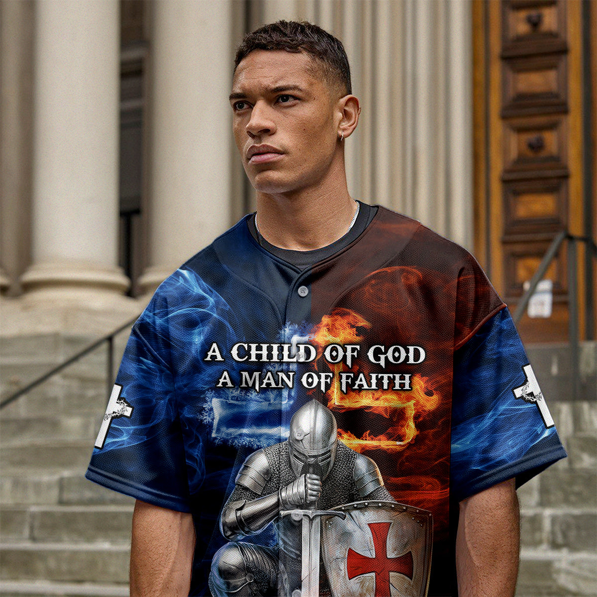 A Child of God A man of Faith Baseball Jersey