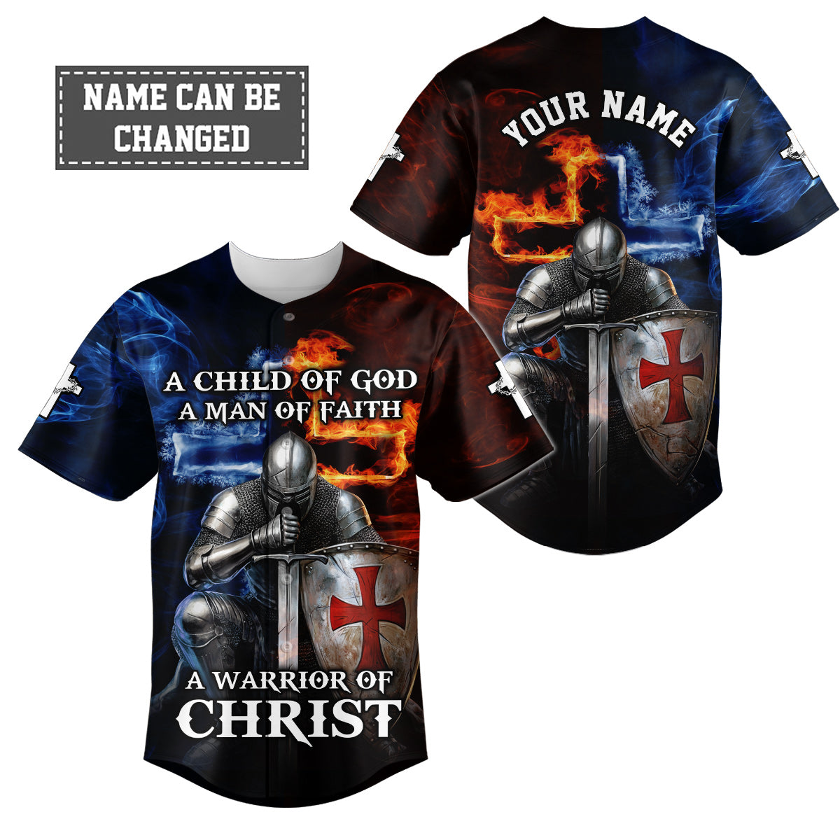 A Child of God A man of Faith Custom Name Baseball Jersey