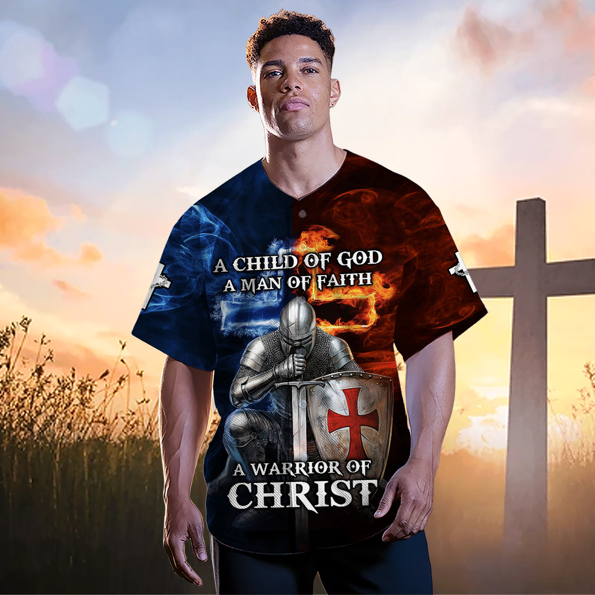 A Child of God A man of Faith Custom Name Baseball Jersey