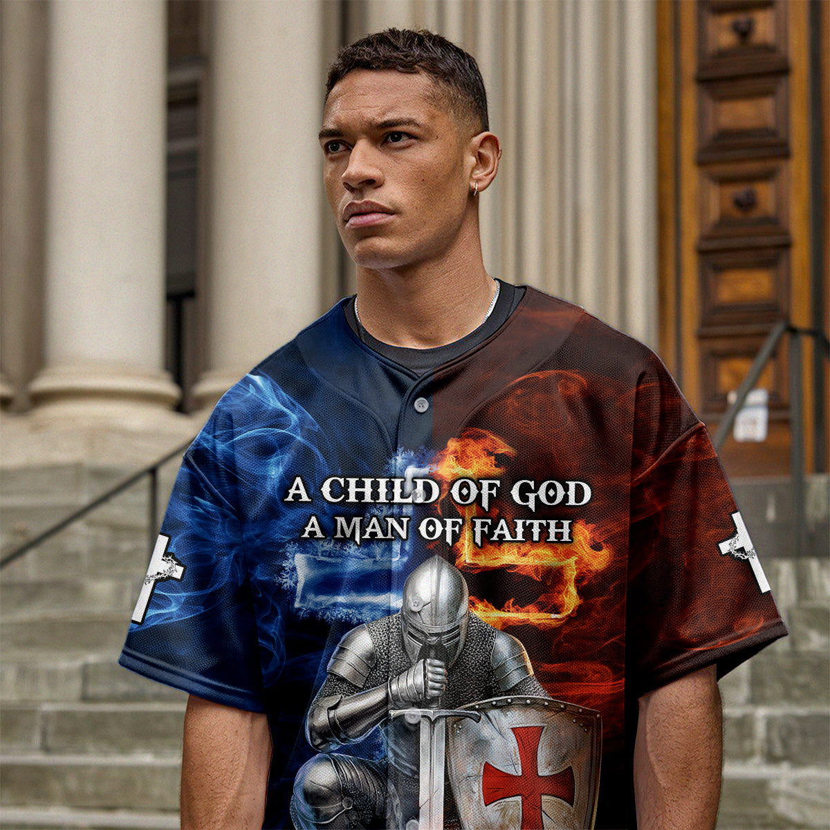 A Child of God A man of Faith Custom Name Baseball Jersey