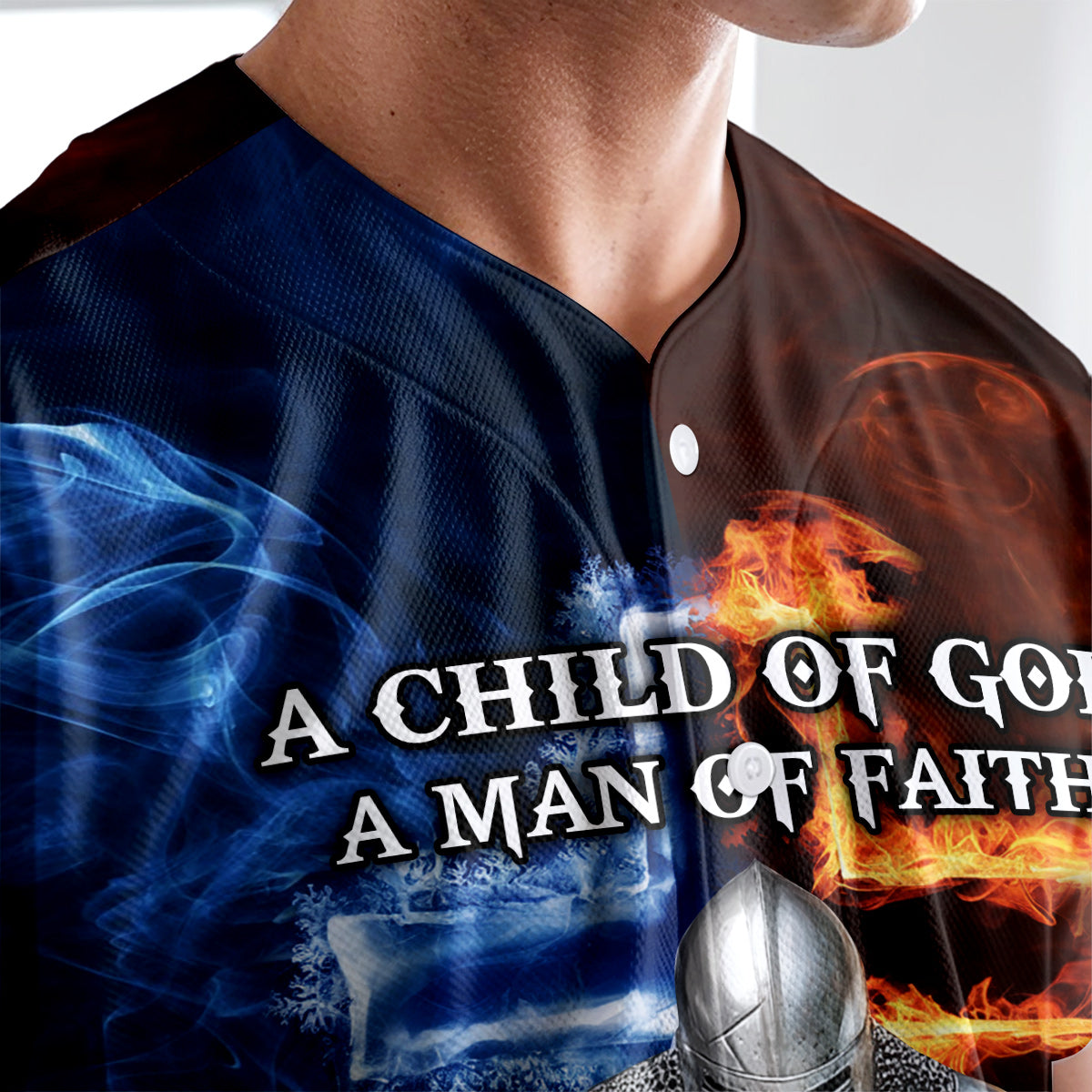 A Child of God A man of Faith Custom Name Baseball Jersey