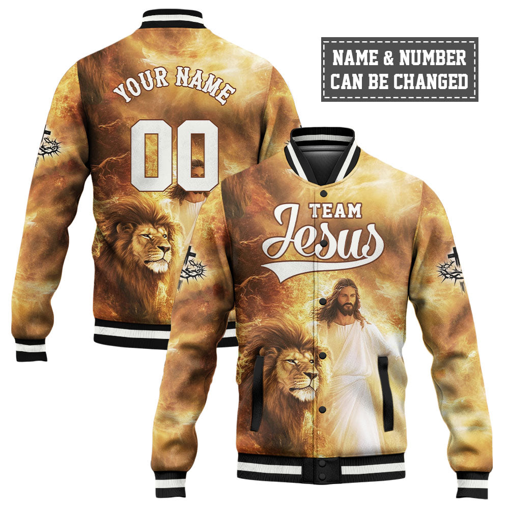Team Jesus – Lion of Judah Baseball Jacket