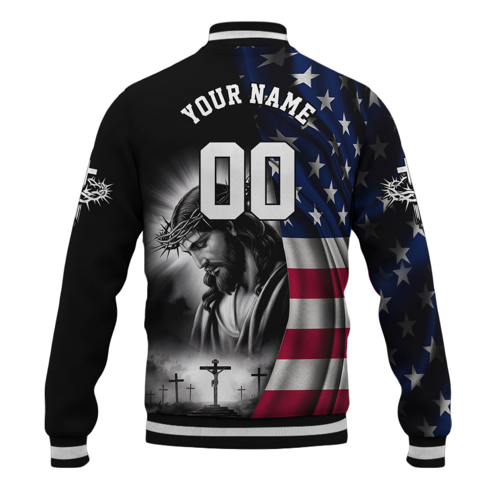 One Nation Under God Baseball Jacket