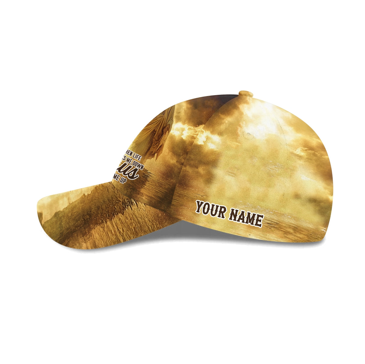When Life Knocks Me Down Jesus Picks Me Up Baseball Cap