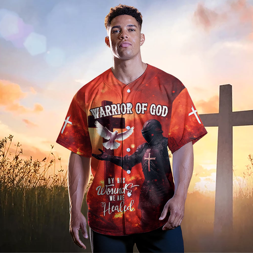 By His Wounds We Are Healed Custom Name Baseball Jersey